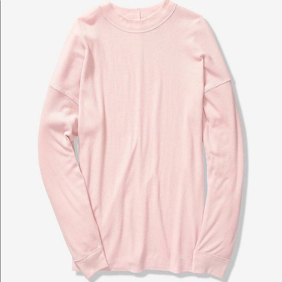 NWOT VS PINK Waffle Knit Long Sleeve Tee - Picture 3 of 7